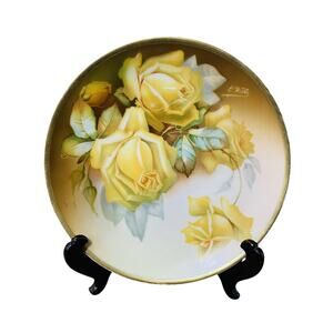 Antique Thomas Sevres Bavaria La Reine Hand Painted Floral Plate c. 1908–1930